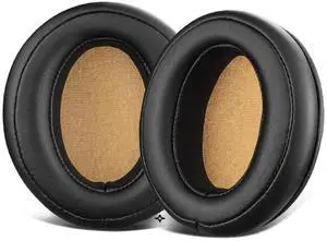Earpads Replacement for Sennheiser Momentum 2 HD1 Headphones Ear Pads Cushions Soft Protein Leather Earmuffs with Noise Isolation Foam (Black) (Black)