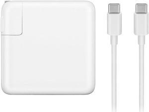 Replacement Mac Book Pro Charger, 87W USB C Power Adapter Compatible with 13/15 Inch After 2016, for Mac Book Air After 2018, Works with USB C 87W 61W 30W 29W, Include Charge Cable(6.6Ft)