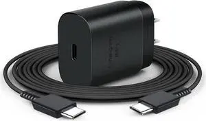 Type USB C Charger Combo, Universal Type-C USB C 25W Charger Cable 6ft for Samsung Galaxy S23/S22/S21/S10 Note 20/10, Google Pixel 7/6/5, Motorola Edge moto G