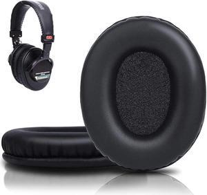 Original Earpads for Sony MDR-7506 MDR-V6 MDR-V7 MDR-CD900ST Monitor Headphones, Ear Pads Cushions with Softer Protein Leather, High-Density Foam - Black