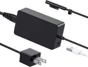 65W 1706 Pro Charger for Surface Pro 3/4/5/6/7 Power Supply Adapter, Compatible for Both Microsoft Surface Book Laptop/Tablet, Works with 65W&44W&36W&24W [Upgraded Version] (6.8 Ft Cord)