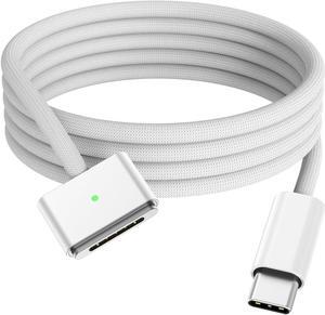 2022 Later MacBook Air Pro (M2) (M3) Charging Power Cable USB C to Magnetic Safe Cord 6ft Nylon Braided Compatible MAGSAFe3. Port