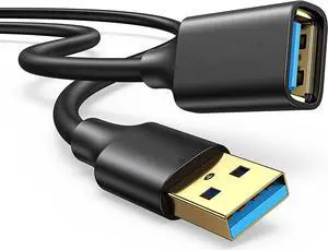 USB Extension Cable 6FT,USB Extender,USB 3.0 Extension Cable, Male to Female Cord High Data Transfer Compatible with Webcam,USB Keyboard,Flash Drive,Hard Drive,Printer