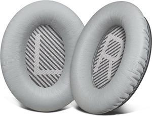 Ear Pads for Bose Quiet Comfort 35 Soft Protein Leather Replacement Earpads Ear Cushions Ear Pad for Bose QC 35/25 / 15 QC2 / Ae2 / Ae2i / Ae2W / Sound Link/Sound True (Grey)