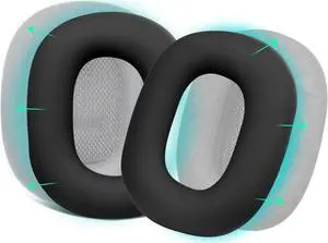 Silicone Ear Pads Cover Protector for AirPods Max Headphones Cushions, Sweatproof, Easily Washable, Rugged Durability - Black