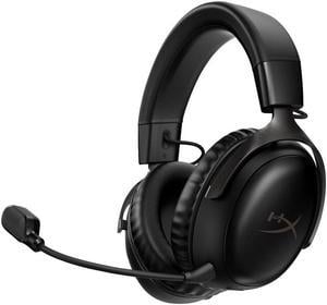 HyperX Cloud III Wireless  Gaming Headset for PC, PS5, PS4, up to 120-hour Battery, 2.4GHz Wireless, 53mm Angled Drivers, Memory Foam, Durable Frame, 10mm Microphone, Black
