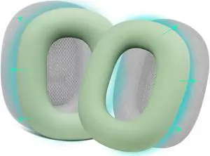 Aibileec Silicone Ear Pads Cover Protector for AirPods Max Headphones Cushions, Sweatproof, Easily Washable, Rugged Durability - Green