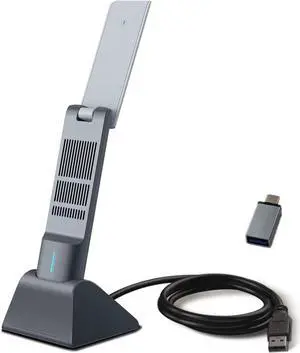 Universal USB WIFI 6 CARD Adapter For Window PC & Mac OS AX18002.4GHz, 5GHz, MU-MIMO, OFDMA, Dual Band 5dBi Antenna, WPA3, TX21UH + USB C Dongle