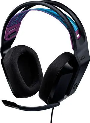 Logitech G335 Wired Gaming Headset, with Flip to Mute Microphone, 3.5mm Audio Jack, Memory Foam Earpads, Lightweight, Compatible with PC, Playstation, Xbox, Nintendo Switch  Black