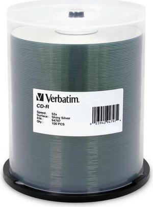 Verbatim 700MB 52X CD-R 100 Packs Spindle Media Model 94797