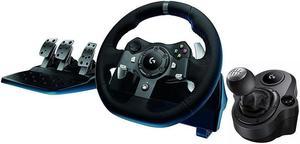 Logitech G920 Dual-motor Feedback Driving Force Racing Wheel + Responsive Pedals for Xbox One + Logitech G Driving Force Shifter Compatible with G29 and G920 for Playstation 4, Xbox One and PC