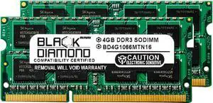 8GB Kit(2x4GB) DDR3 1066 (PC3-8500) SODIMM Memory 204-pin (2Rx8)