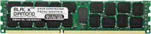 4GB RAM Memory for Dell PowerEdge T310 240pin PC3-10600 DDR3 ECC Registered RDIMM 1333MHz Black Diamond Memory Module Upgrade