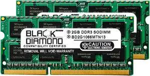 4GB Kit(2x2GB) DDR3 1066 (PC3-8500) SODIMM Memory 204-pin (2Rx8)