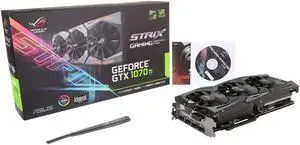 BIG SALE NEW ROG GeForce GTX 1070 Ti ROG-STRIX-GTX1070TI-A8G-GAMING 8GB 256-Bit GDDR5 PCI Express 3.0 HDCP Ready SLI Support Video Card