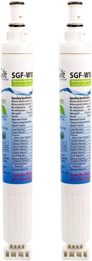 Swift Green Filters SGF-W10 Compatible Refrigerator Water Filter for 4396701, EDR6D1, FILTER 6, 46-9915, CLCH125, EFF-6001A, Made in USA
