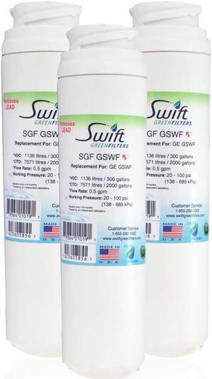 Swift Green Filters SGF-GSWF Rx Compatible Pharmaceuticals Refrigerator Water Filter for GE GSWF Kenmore 46-9914, EFF-6023A, Made in USA