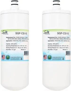 Swift Green Filters SGF-CS11S Compatible Commercial Water Filter for 55895-01, BEVGUARD BGC-2200S, CELF-1M-P , Made in USA