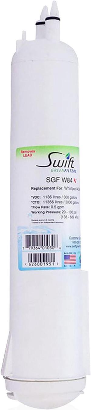Swift Green Filters SGF-W84 Rx Compatible Pharmaceuticals Refrigerator Water Filter for 4396841, 4396710, EDR3RXD1, EFF-6016A, EFF-6008A, EDR3RXD1, Made in USA