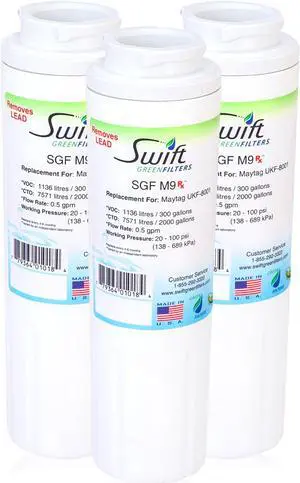 Swift Green Filters SGF-M9 Rx Compatible Pharmaceuticals Refrigerator Water Filter for UKF8001, EFF-6007A, EDR4RXD1 (3 Pack).
