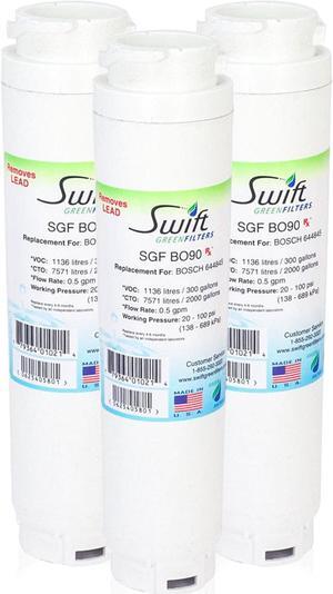 Swift Green Filters SGF-BO90 Rx Compatible Pharmaceuticals Refrigerator Water Filter for 644845, BORPLFTR10 and EFF-6025A, Made in USA (3 Pack).