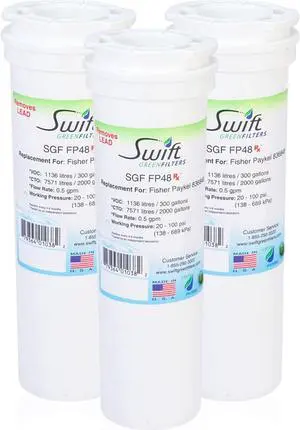 Swift Green Filters SGF-FP48 Rx Compatible Pharmaceuticals Refrigerator Water Filter for 836848, WF296, EFF6017, 67003662, Made in USA (3 Pack).