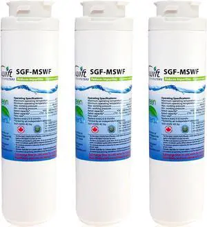 Swift Green Filters SGF-MSWF Compatible Refrigerator Water Filter for GE MSWF, MSWF3PK, MSWFDS, EFF-6022A, 101820A, Made in USA (3 Pack).