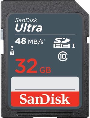 SanDisk 32GB Ultra SDHC UHS-I/Class 10 Memory Card, Speed Up to 48MB/s (SDUNB-032G-G46)