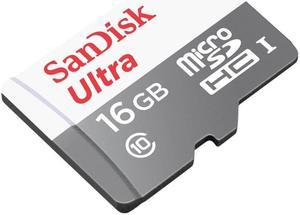 SanDisk 16GB Ultra microSDHC UHS-I/Class 10 Memory Card, Speed Up to 80MB/s (SDSQUNS-016G)