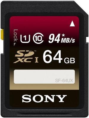 Sony 64GB SDXC UHS-I/U3 Class 10 Memory Card, Speed Up to 94MB/s (SF-64UX2)