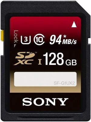 Sony 128GB SDXC UHS-I/U3 Class 10 Memory Card, Speed Up to 94MB/s (SF-G1UX2)