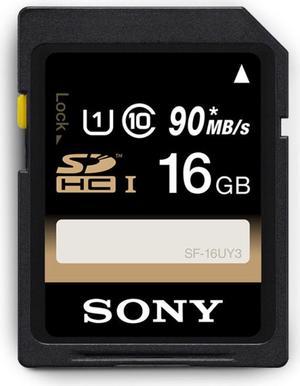 Sony 16GB SDHC UHS-I/U1 Class 10 Memory Card, Speed Up to 90MB/s (SF-16UY3)