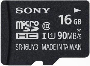 Sony SR-UY3A Series 16GB microSDHC UHS-I/U1 Class 10 Memory Card, Speed Up to 90MB/s (SR-16UY3A)