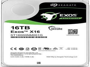 Seagate Exos 16TB Enterprise HDD X16 SATA 6Gb/s 512e/4Kn 7200 RPM 256MB Cache 3.5" Internal Hard Drive ST16000NM001G MANUFACTURER RECERTIFIED