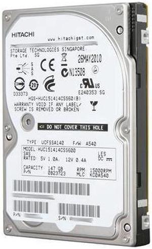 HGST Ultrastar C15K147 147GB 15K RPM SAS 6Gb/s 64MB Cache 2.5" Enterprise Hard Drive (HUC151414CSS600)