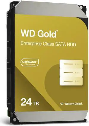 WD Gold WD241KRYZ 24 TB Hard Drive 3.5" Internal SATA SATA/600 - OEM