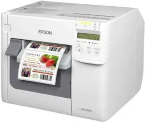 Epson TM-C3500 Desktop Inkjet Printer - Color - Label Print - Ethernet - USB - With Cutter - White - LCD Display Screen - 4.09" Print Width - 4.06 in/s Mono - 720 x 360 dpi - 4.41" Label Width