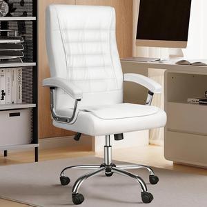 VITESSE High Back Executive Office Chair Big and Tall, 400lbs Leather Office Chair with Padded Armrest, Ergonomic Load-Bearing Spring Seat Computer Desk Chair for Home Office