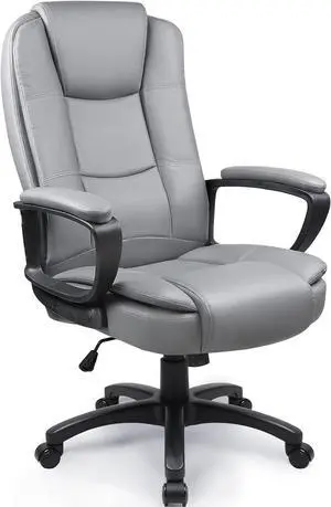 Vitesse Home Office Chair, 400LBS 8Hours Heavy Duty Design, Ergonomic High Back Cushion Lumbar Back Support, Computer Desk Chair, Big and Tall Chair, Adjustable Executive Leather Chair With Arms