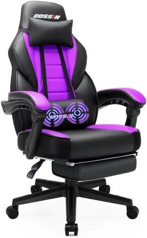 VITESSE Massage Gaming Office Chair, 400LBS High Back Computer Chair with Footrest and Headrest, Adjustable Swivel Silla Gamer, Ergonomic Heavy Duty, Big and Tall Chair with Lumbar Support