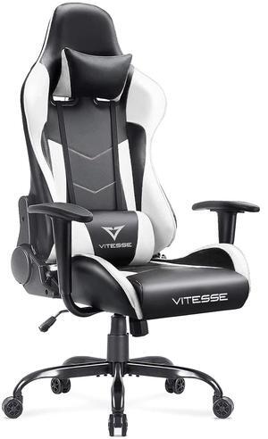 VITESSE Ergonomic Gaming Gamer Chair for Adults, 330 lbs PC Computer Chair, Racing Gaming Office Chair, Silla Gamer Height Adjustable Swivel Chair with Lumbar Support and Headrest