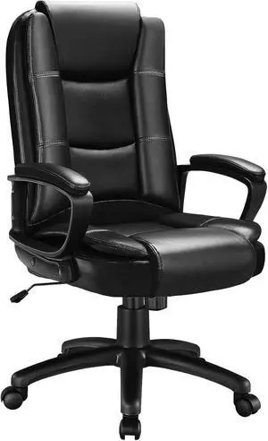 Vitesse Home Office Chair, 400LBS Big and Tall Computer Chair Heavy Duty Design, Ergonomic High Back Cushion Lumbar Back Support, Adjustable Executive Leather with Armrest Vitesse Home Office Chair, 400LBS Big and Tall Computer Chair Heavy Duty Design, Ergonomic High Back Cushion Lumbar Back Support, Adjustable Executive Leather with Armrest