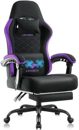 Vitesse Big and Tall Gaming Chair 300lb Weight Capacity,Gamer Chairs for Adults,Video Game Chair with Footrest,Racing Style Computer Gamer Chair with Headrest and Lumbar Support Purple Vitesse Big and Tall Gaming Chair 300lb Weight Capacity,Gamer Chairs for Adults,Video Game Chair with Footrest,Racing Style Computer Gamer Chair with Headrest and Lumbar Support Purple