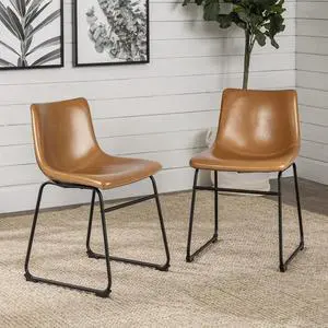 Vitesse 18 inch Bar Stools Set of 2, Modern Counter Height Bar Stools, Faux Leather Barstool with Back and Metal Leg, Armless Dining Chairs for Kitchen Island Pub Living Room Counter Stool Whisky Vitesse 18 inch Bar Stools Set of 2, Modern Counter Height Bar Stools, Faux Leather Barstool with Back and Metal Leg, Armless Dining Chairs for Kitchen Island Pub Living Room Counter Stool Whisky