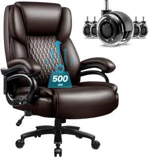 Vitesse Heavy Duty Big and Tall Office Chair,500LBS Capacity Office Chair for Heavy People,High Back PU Leather Executive Desk Chair with Wide Seat,Computer Gaming Chair with Adjustable Lumbar Support Vitesse Heavy Duty Big and Tall Office Chair,500LBS Capacity Office Chair for Heavy People,High Back PU Leather Executive Desk Chair with Wide Seat,Computer Gaming Chair with Adjustable Lumbar Support