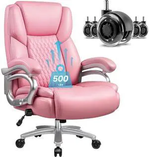 Vitesse Heavy Duty Big and Tall Office Chair,500LBS Capacity Office Chair for Heavy People,High Back PU Leather Executive Desk Chair with Wide Seat,Computer Gaming Chair with Adjustable Lumbar Support Vitesse Heavy Duty Big and Tall Office Chair,500LBS Capacity Office Chair for Heavy People,High Back PU Leather Executive Desk Chair with Wide Seat,Computer Gaming Chair with Adjustable Lumbar Support