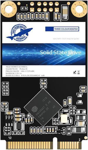 Dogfish mSATA 64GB  SATA III 3D NAND 6 Gb/s Internal Solid State Drive Mini Sata SSD Disk Notebooks Tablets and Ultrabooks (mSATA 64GB)
