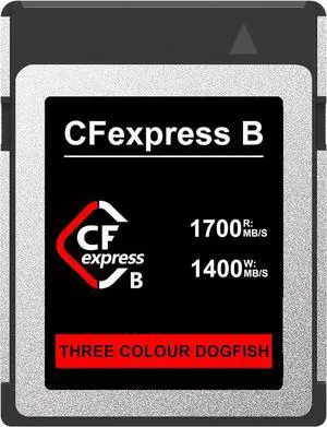 THREE COLOUR DOGFISH CFexpress Type B Card 1TB, Up to 1700MB/s, 8K 4K RAW Photo and Video, CF Express Flash Memory for Cameras