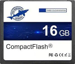 THREE COLOUR DOGFISH Compact Flash Memory Card 16GB 133X CF Camera Cards for Professional Photographer, Videographer