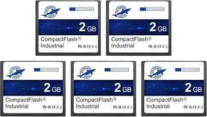 THREE COLOUR DOGFISH Compact Flash Memory Card 2GB 5PACK Industrial CF Type I Card FAT16 for Industrial Equipment and Vintage Digital Cameras THREE COLOUR DOGFISH Compact Flash Memory Card 2GB 5PACK Industrial CF Type I Card FAT16 for Industrial Equipment and Vintage Digital Cameras